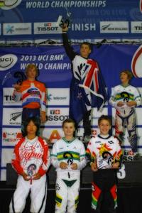 Cailen Calkin (Hamilton, NZ) on top of the podium in the 12 years boys.